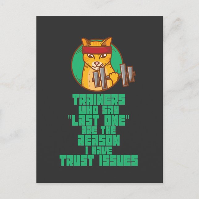 Funny Workout Postkarte (Vorderseite)