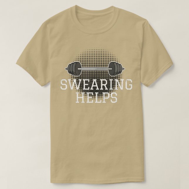 Funny Workout Sprichwort Muscles I Barbell Weightl T-Shirt (Design vorne)