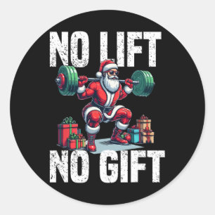 Funny Workout Weihnachts-Weihnachtsfeiertag Gym Bo Runder Aufkleber