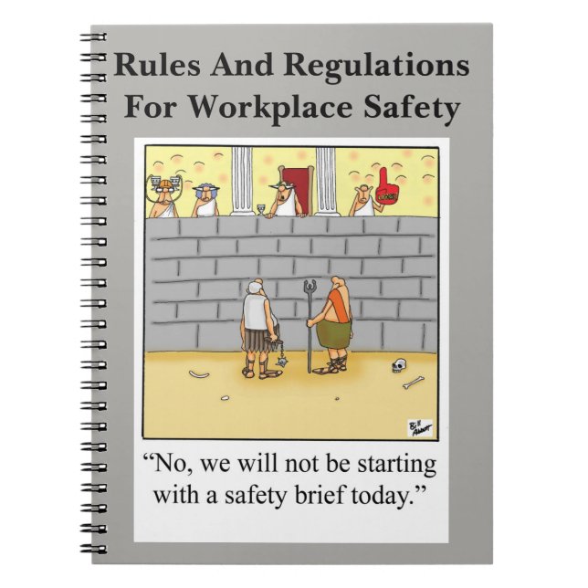 Funny Workplace Safety Spaß Notebook Notizblock (Vorderseite)