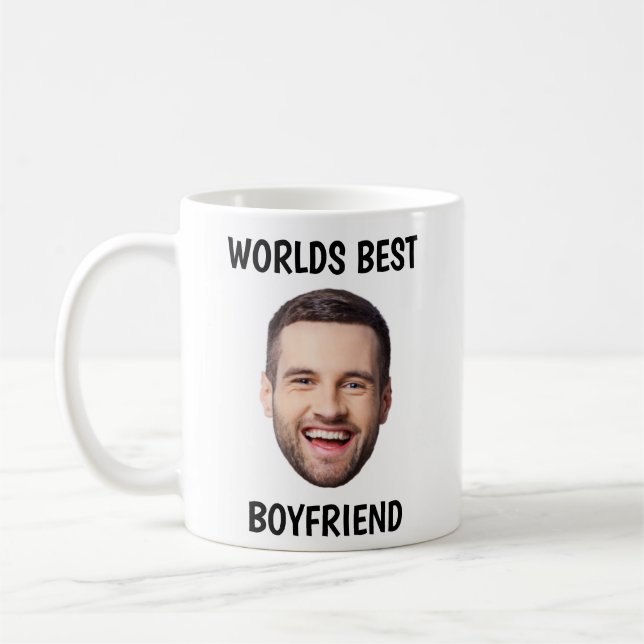 Funny Worlds Best Boyfriend Coffee Tasse Foto (Links)