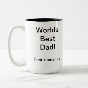 Funny "World's Best Vater" Tasse   2-Tone Schwarz 