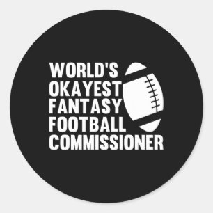 Funny World's schrillster Fantasy Football Commiss Runder Aufkleber