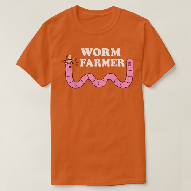 Funny Worm Bauer Gartenwurm Wurm Farm Red Wiggler T-Shirt (Design vorne)