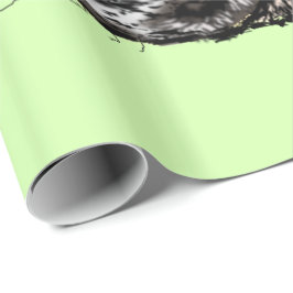 Funny Wrapping Paper mit Mops Dog - Custom Colors Geschenkpapier