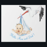 Funny Wrapping Paper Storch mit Baby - Custom Text Geschenkpapier<br><div class="desc">Maßgeschneidertes Funny Gift Wrapping Paper mit Stork Carrier Baby mit Text Cartoon Baby Geschenke - oder Fügen Sie Ihren eigenen Text / Name mit Anpassungstool ! Wählen Sie Schriftart / Größe / Farbe ! MIGNIEREN Sie das Maldesign. Bitte schauen Sie sich meine anderen Projekte / Bilder an. Sie können meine...</div>