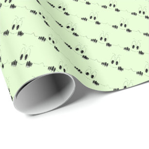 Funny Wrapping Papier Neugier Augen Glückliches Lä Geschenkpapier