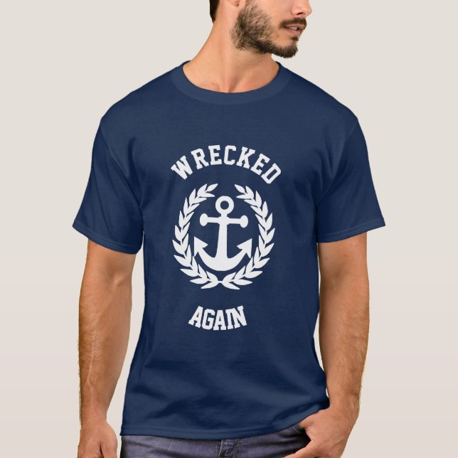 Funny wrecked sailing T-Shirt (Vorderseite)