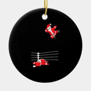 Funny Wrestling Christmas Weihnachten Weihnachten Keramik Ornament