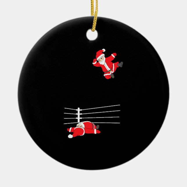 Funny Wrestling Christmas Weihnachten Weihnachten  Keramik Ornament (Vorne)