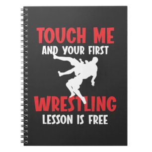 Funny Wrestling Coach Lesson Wrestler Spaß Notizblock
