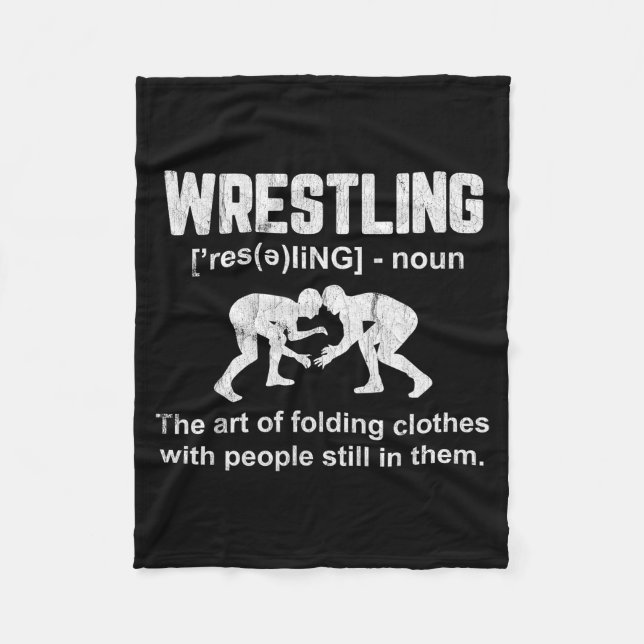 Funny Wrestling Definition Wrestler Boys Mens Teen Fleecedecke (Vorderseite)