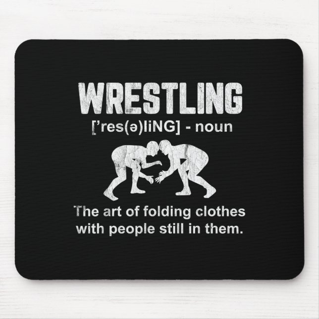 Funny Wrestling Definition Wrestler Boys Mens Teen Mousepad (Vorne)