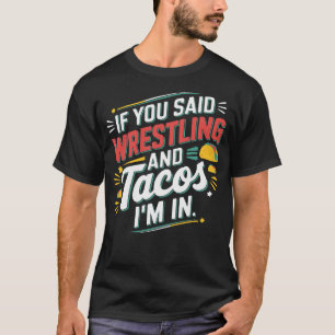 Funny Wrestling und Tacos Wrestle Retro T-Shirt