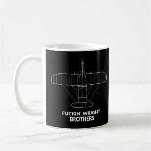 Funny Wright Brothers Flyer Aircraft Spotplan Kaffeetasse
