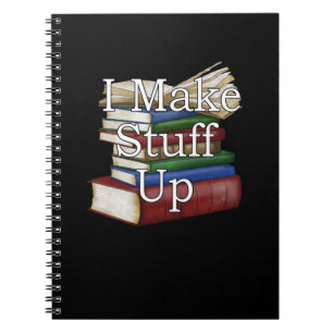 Funny Writer Author Writing I Write Books Notizblock