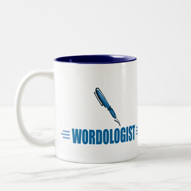 Funny Writer Zweifarbige Tasse (Links)