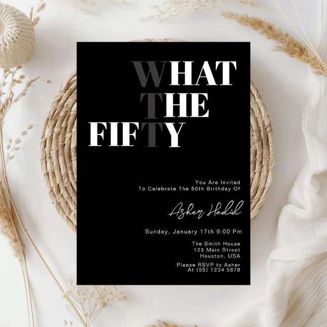 Funny WTF Erwachsene 50. Geburtstag Einladung (Von Creator hochgeladen)