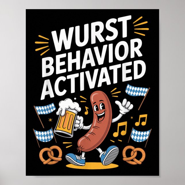 Funny Wurst Behavior aktiviert Funny Funny Poster (Vorne)