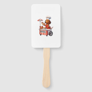 Funny Würstchen Dackel Dog Sausage Hotdog Sandwich Fächer