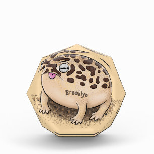 Funny Wüste Regenfrosch Cartoon Illustration Fotoblock