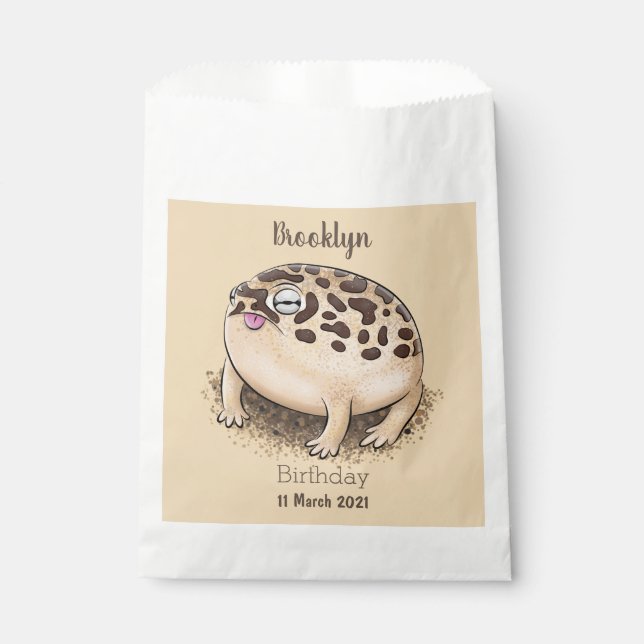 Funny Wüste Regenfrosch Cartoon Illustration Geschenktütchen (Vorderseite)
