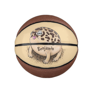 Funny Wüste Regenfrosch Cartoon Illustration Mini Basketball