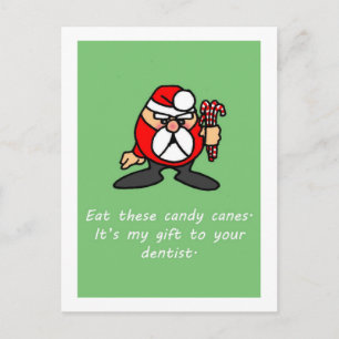 Funny X-mas Postcard Rude Santa Feiertagspostkarte