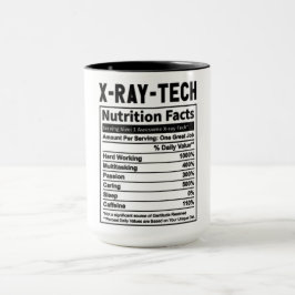 Funny X-Ray Tech Nutrition Fakten Tasse