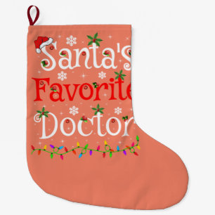 Funny Xmas beleuchtet Weihnachten Lieblings-Doktor Großer Weihnachtsstrumpf