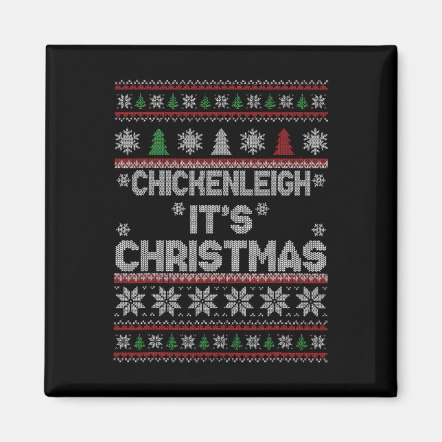 Funny Xmas Chickenleigh Weihnachten 1 Magnet (Vorne)