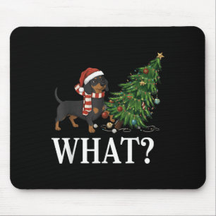 Funny Xmas Dachshundschub Weihnachtsbaum Over Do Mousepad