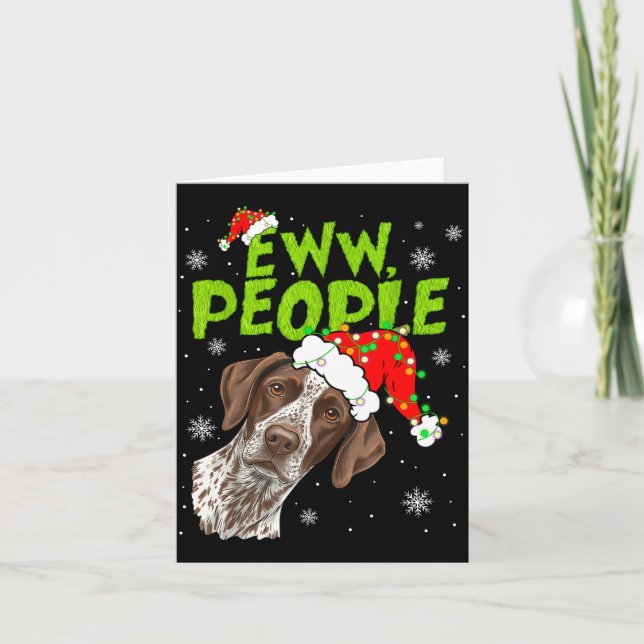 Funny Xmas Ew People Gsp Dogs Lover Pajamas Men Wo Karte (Vorderseite)