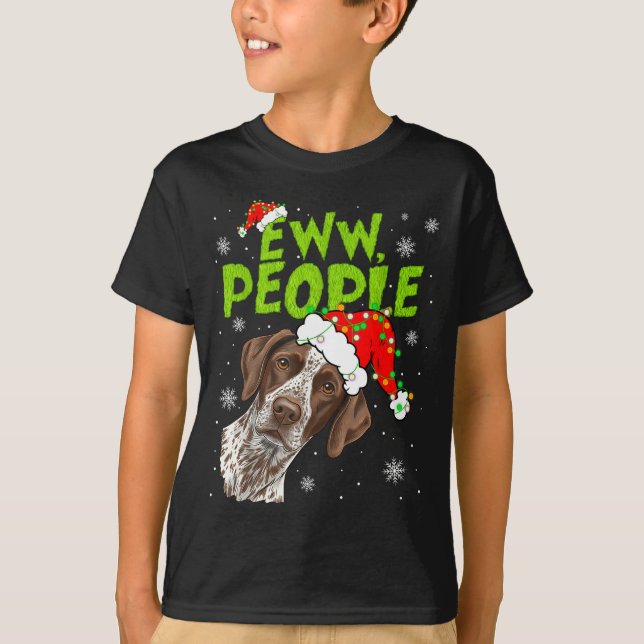 Funny Xmas Ew People Gsp Dogs Lover Pajamas Men Wo T-Shirt (Vorderseite)