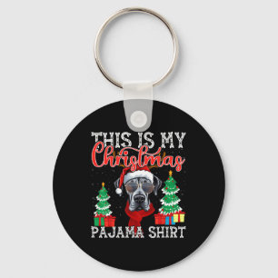 Funny Xmas Familie Matching Pajama Great Dane Chri Schlüsselanhänger