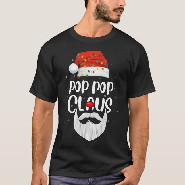 Funny Xmas Familie Matching Pop Pop Claus Santa Ch T-Shirt (Vorderseite)