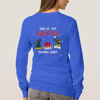 Funny Xmas Hat, Christmas Pajama Shirt, Holiday T-Shirt