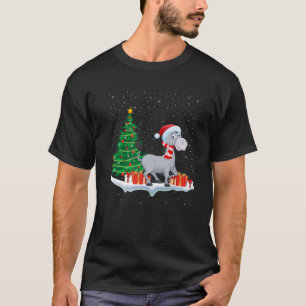 Funny Xmas Licht Bäume Weihnachtsmannmütze Mule We T-Shirt