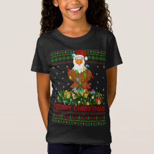 Funny Xmas Licht Tree Santa Ugly Bald Adler Chr T-Shirt