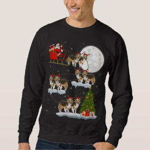 Funny Xmas Licht Tree Sheltie Kirche von Mario Bot Sweatshirt