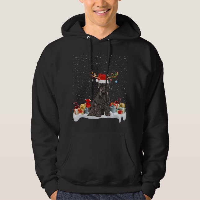 Funny Xmas Lighting Rentier Weihnachtsmannmütze Sc Hoodie (Vorderseite)