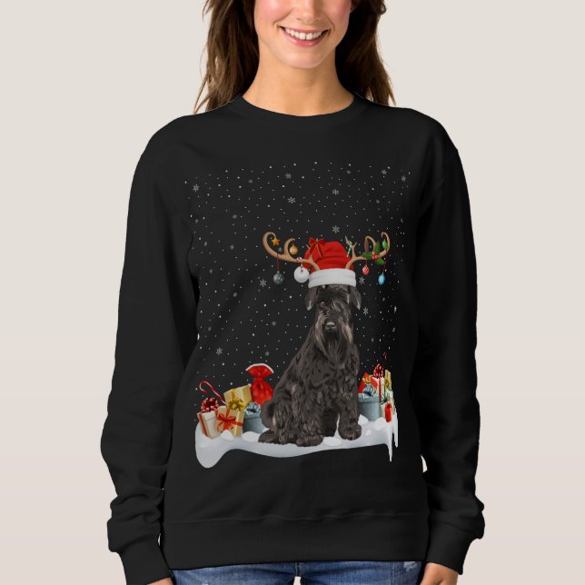 Funny Xmas Lighting Rentier Weihnachtsmannmütze Sc Sweatshirt (Vorderseite)