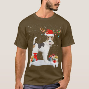 Funny Xmas Lighting Rentier Weihnachtsmannmütze vo T-Shirt