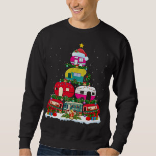 Funny Xmas Lighting Santa Camping RV Weihnachten T Sweatshirt