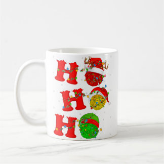 Funny Xmas Lighting Santa Ho Ho Ho Knitting Christ Kaffeetasse