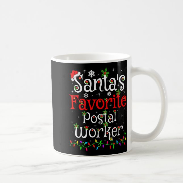 Funny Xmas Lighting Santa's Favorite Stal Worker C Kaffeetasse (Rechts)