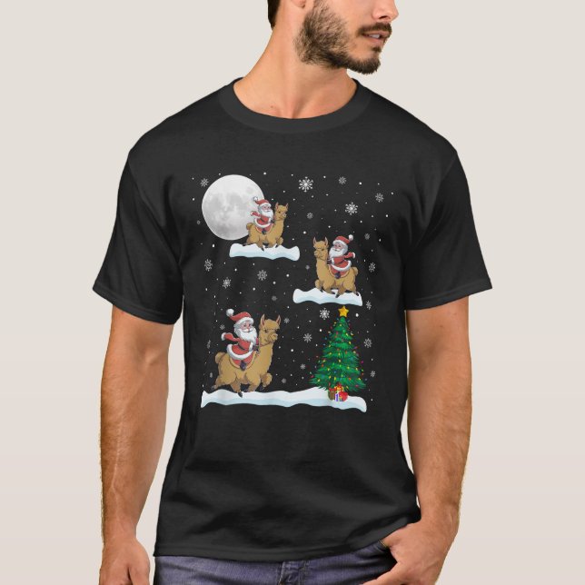 Funny Xmas Lighting Tree Sass Café - Wine Bar T-Shirt (Vorderseite)