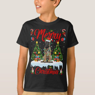 Funny Xmas Lighting Weihnachtsmannmütze Belgisch M T-Shirt