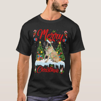 Funny Xmas Lighting Weihnachtsmannmütze Englisch M T-Shirt