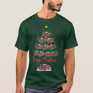 Funny Xmas Lighting Weihnachtsmannmütze Feuer Moto T-Shirt